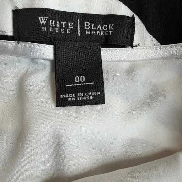 White House Black Market, Black White, Zebra Print, Knee Length, Pencil Skirt-00 - Picture 3 of 9